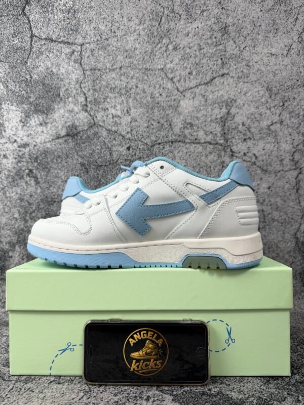 OFF-WHITE Out Of Office OOO 30 MM Low Tops White Light Blue