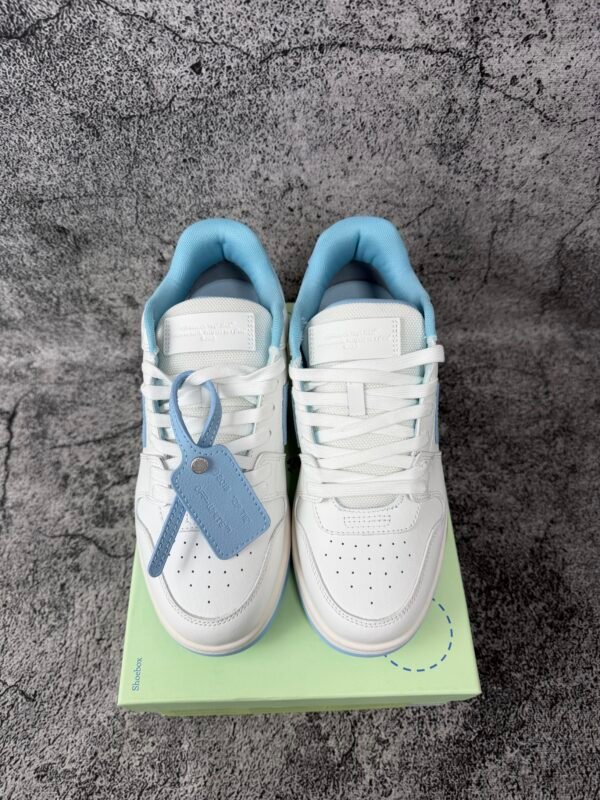 OFF-WHITE Out Of Office OOO 30 MM Low Tops White Light Blue