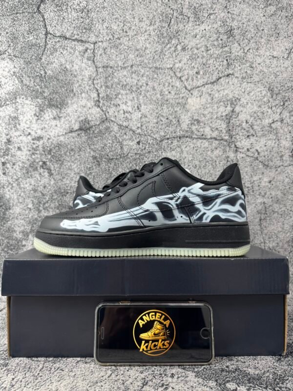 Nike Air Force 1 Low Black Skeleton Halloween