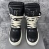 Rick Owens Geobasket High Black Milk & Chrome Hearts