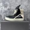 Rick Owens Geobasket High Black Milk & Chrome Hearts