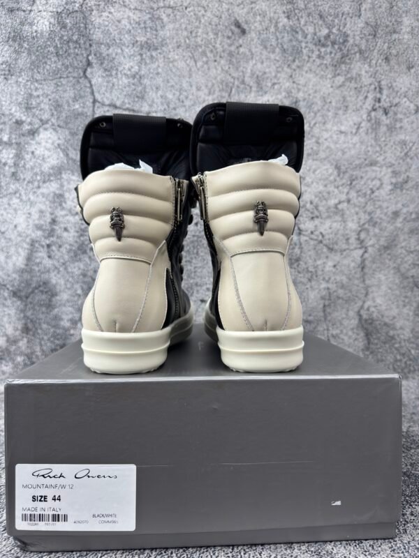 Rick Owens Geobasket High Black Milk & Chrome Hearts