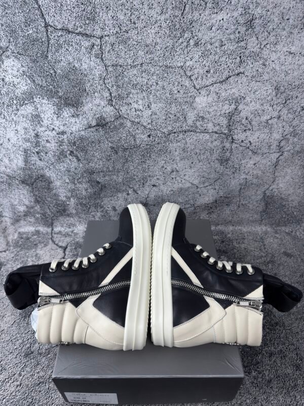 Rick Owens Geobasket High Black Milk & Chrome Hearts