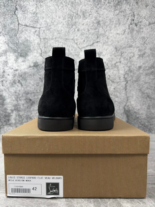 Christian Louboutin Lou Spikes Flat Black Black