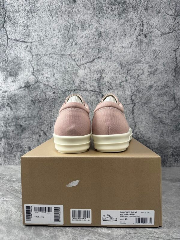 Rick Owens DRKSHDW EDFU Vintage Sneakers Faded Pnk Pearl Milk