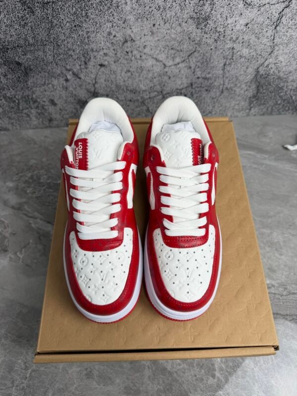 Louis Vuitton Nike Air Force 1 Low By Virgil Abloh White Red