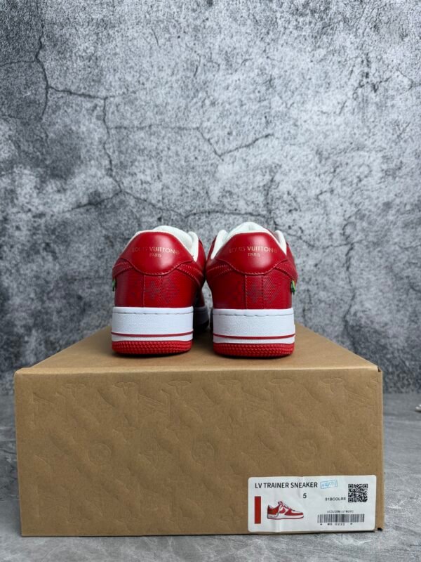 Louis Vuitton Nike Air Force 1 Low By Virgil Abloh White Red