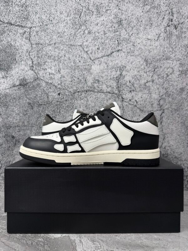 AMIRI Skel Top Low Black White