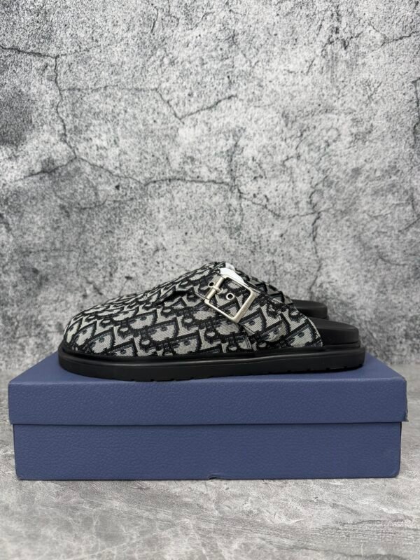 Dior Aqua Mule Beige Black Dior Oblique Jacquard