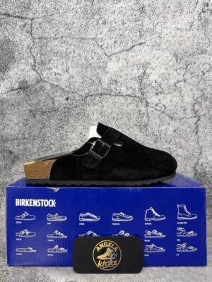 Birkenstock Boston Soft Footbed Suede Black