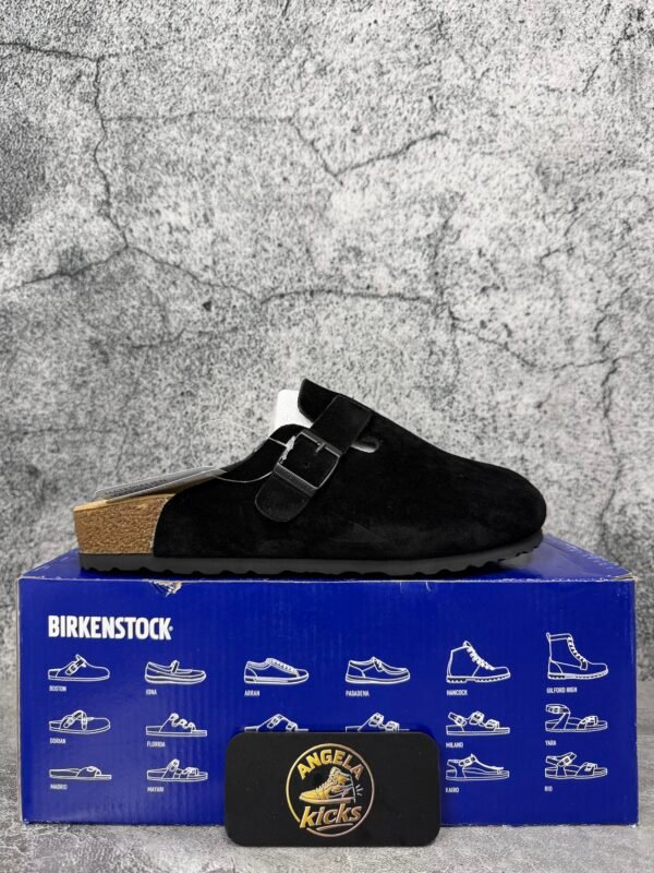 Birkenstock Boston Soft Footbed Suede Black