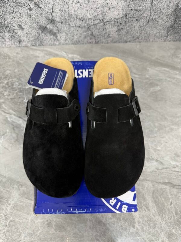 Birkenstock Boston Soft Footbed Suede Black