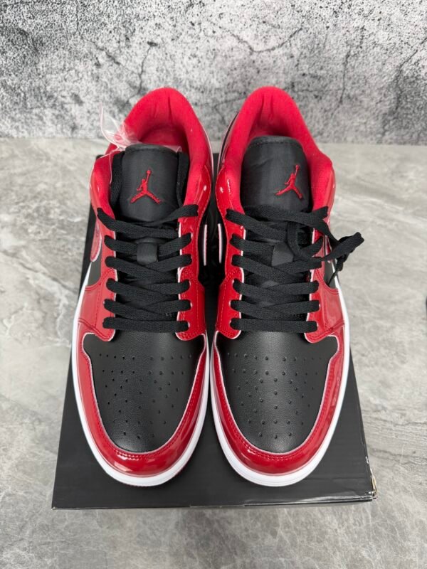 Jordan 1 Low SE Patent Varsity Red Black