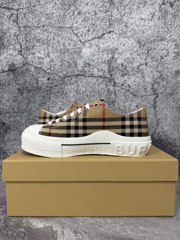 Burberry Vintage Check Cotton Sneakers Archive Beige White