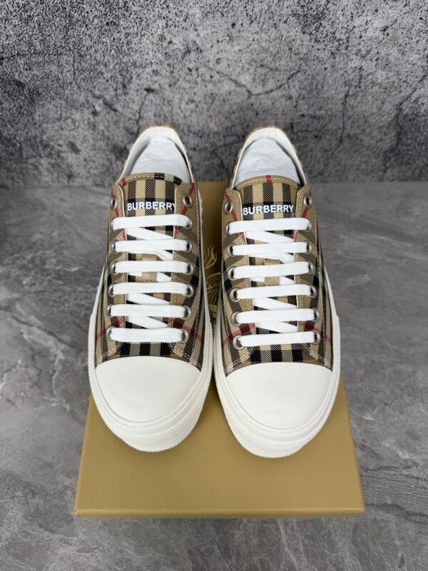 Burberry Vintage Check Cotton Sneakers Archive Beige White