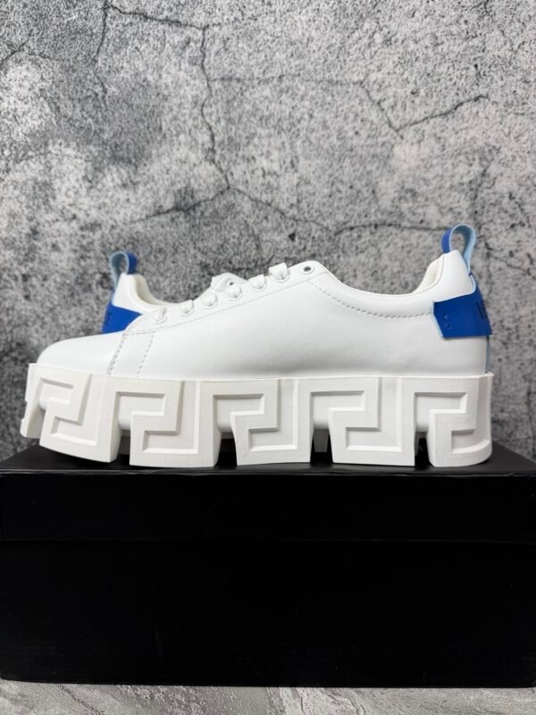 Versace Greca Labyrinth Lace-Up White White Blue