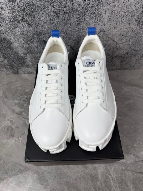 Versace Greca Labyrinth Lace-Up White White Blue