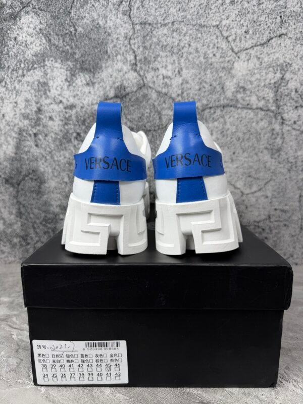 Versace Greca Labyrinth Lace-Up White White Blue