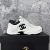 Chanel Low Top Trainer Suede White Black
