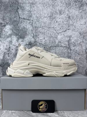 Balenciaga Triple S Beige Faux Leather