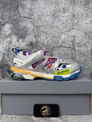 Balenciaga Track Leather Free White Silver Multi