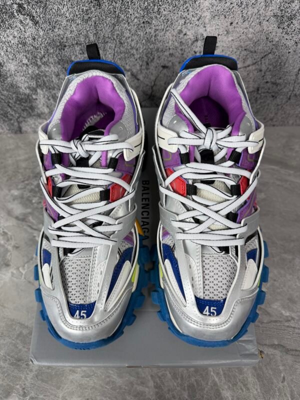 Balenciaga Track Leather Free White Silver Multi