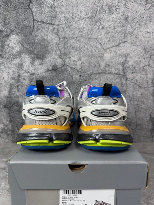 Balenciaga Track Leather Free White Silver Multi