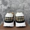 Burberry Ramsey Vintage Check Suede Leather Archive Biege White