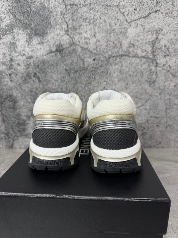 Chanel CC Logo Sneaker 'White Gold Silver'