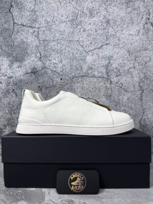 Zegna Deerskin Triple Stitch White