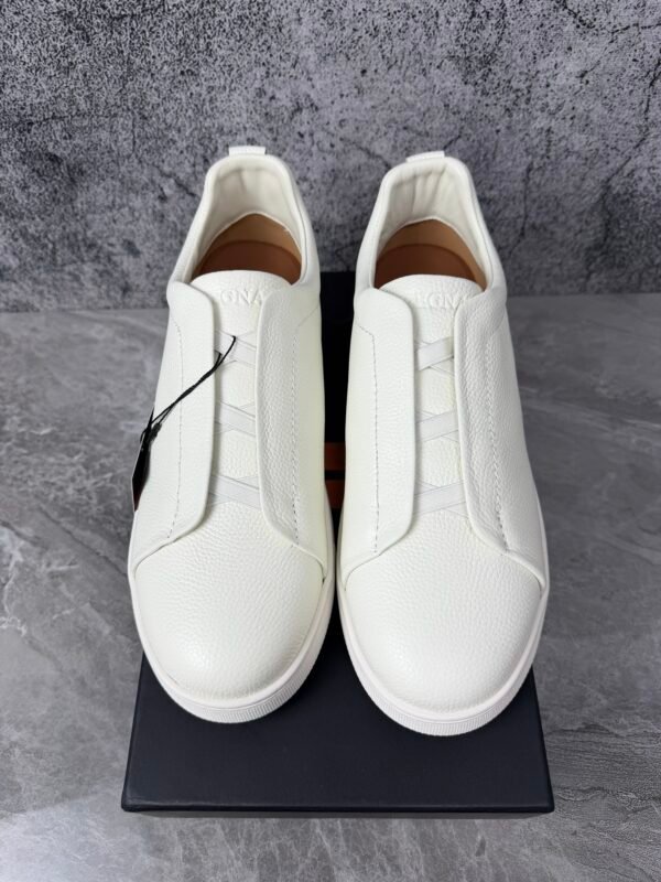 Zegna Deerskin Triple Stitch White