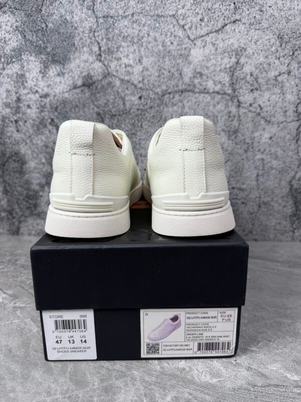 Zegna Deerskin Triple Stitch White