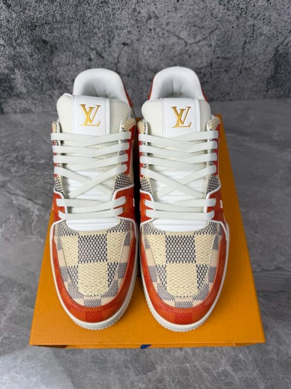 Louis Vuitton LV Trainer Damier White Orange