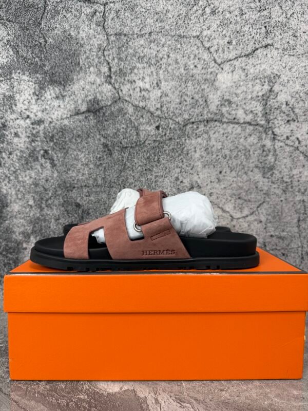 Hermes Chypre Sandal Rose Antique Suede Goatskin