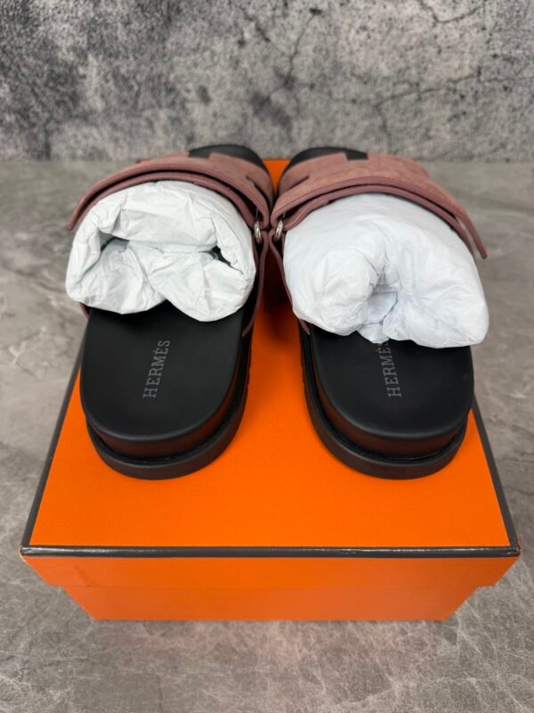 Hermes Chypre Sandal Rose Antique Suede Goatskin