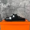 Hermes Chypre Sandal Black Smooth Calfskin Leather