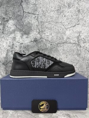 Dior B27 Low Black Dior Oblique Galaxy Leather Grey