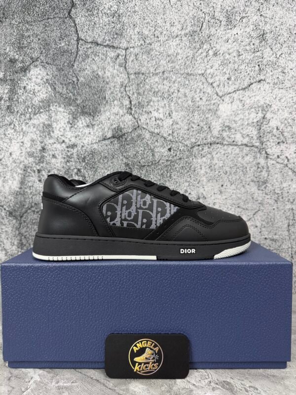 Dior B27 Low Black Dior Oblique Galaxy Leather Grey