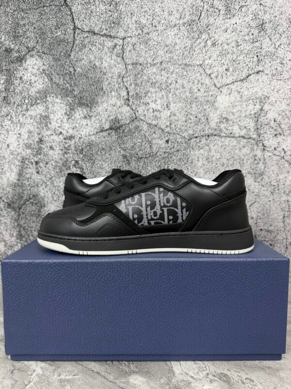 Dior B27 Low Black Dior Oblique Galaxy Leather Grey