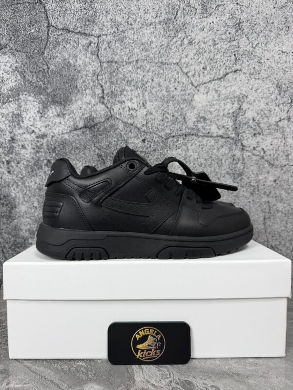 OFF-WHITE Out Of Office OOO Low Tops Triple Black