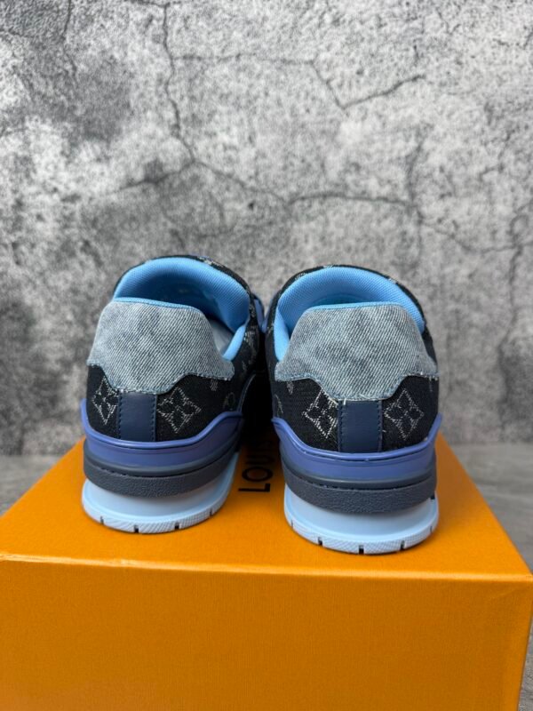 Louis Vuitton LV Trainer Blue Patchwork Monogram Denim