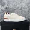 Zegna Deerskin Triple Stitch Off White/Brown