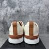 Zegna Deerskin Triple Stitch Off White/Brown