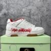 OFF-WHITE Out Of Office "OOO" Low Tops For Walking White White Red FW21