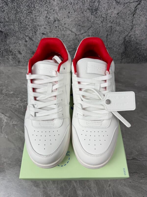 OFF-WHITE Out Of Office "OOO" Low Tops For Walking White White Red FW21