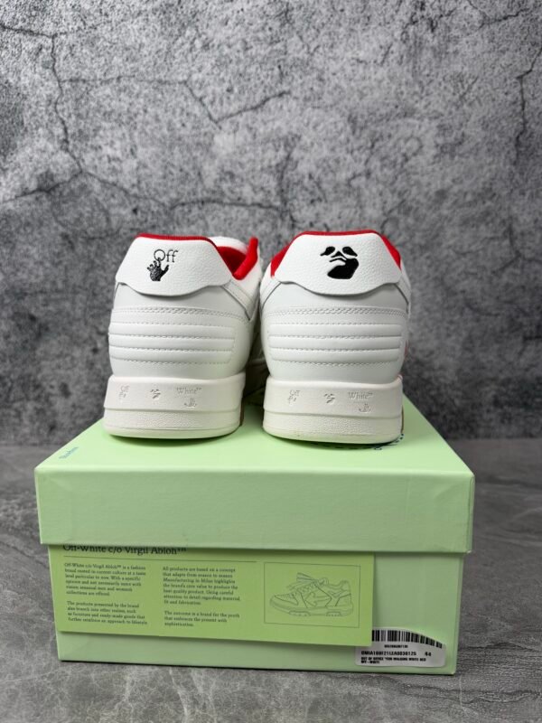 OFF-WHITE Out Of Office "OOO" Low Tops For Walking White White Red FW21