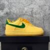 Nike Air Force 1 Low Patent Leather Topaz Gold Pine Green
