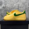 Nike Air Force 1 Low Patent Leather Topaz Gold Pine Green
