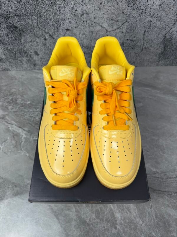 Nike Air Force 1 Low Patent Leather Topaz Gold Pine Green
