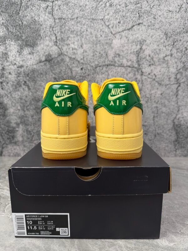 Nike Air Force 1 Low Patent Leather Topaz Gold Pine Green